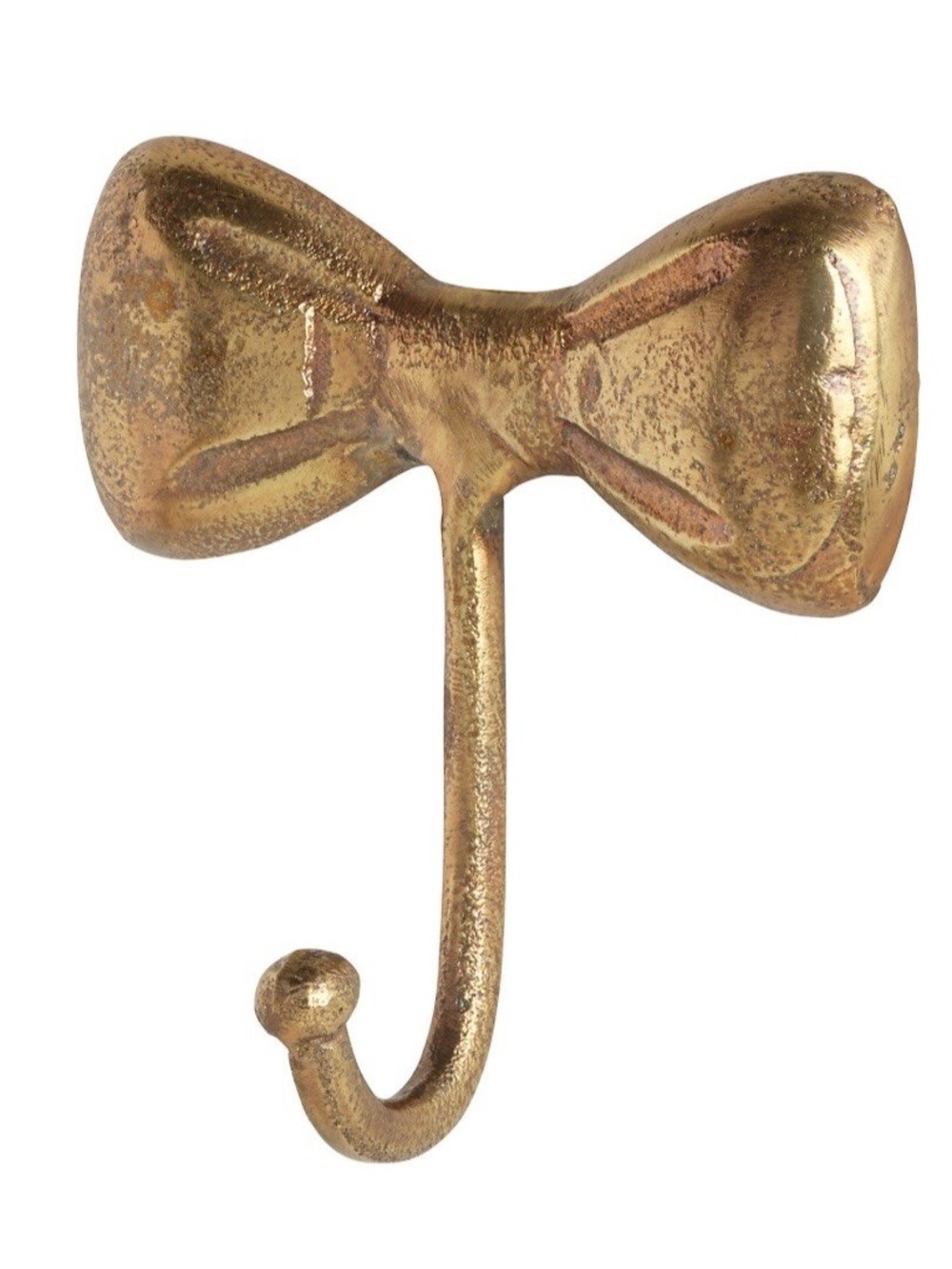 NWOT Crate & Barrel Little Bow Gold Metal Kids Wall Hook